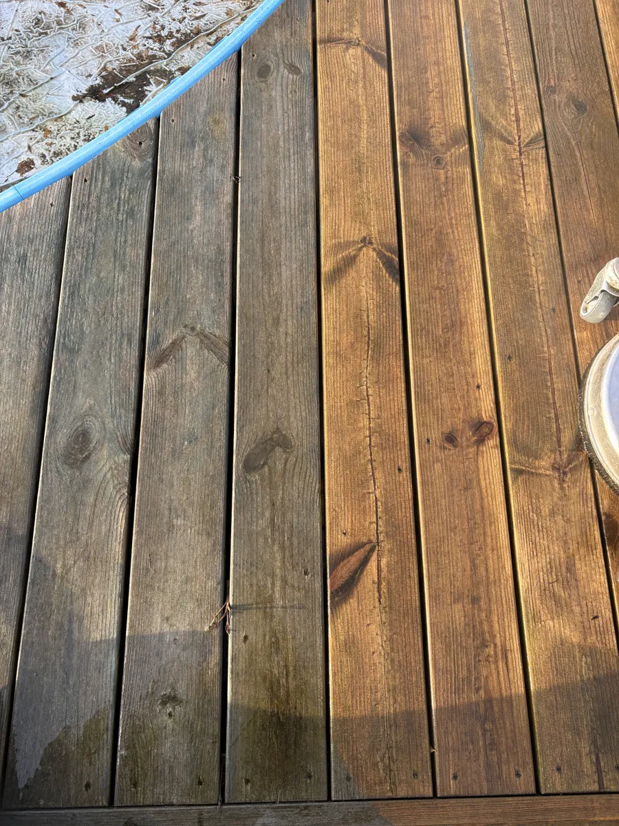 Træterrasse — før/efter